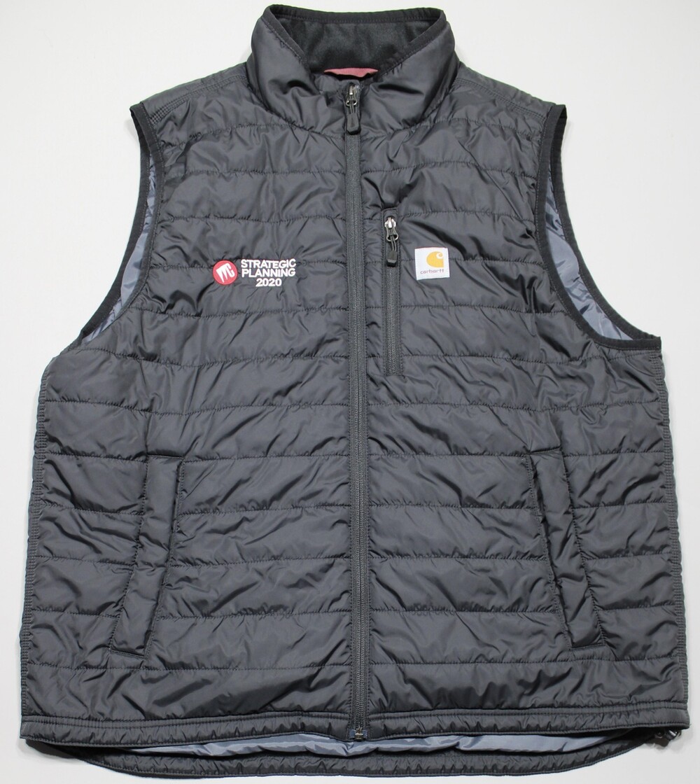 Carhartt Full Zip Quilted Puffer Vest Mens XL Black